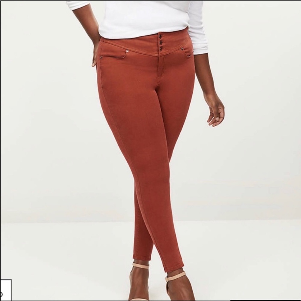 Burnt Orange jeggings Lane Bryant